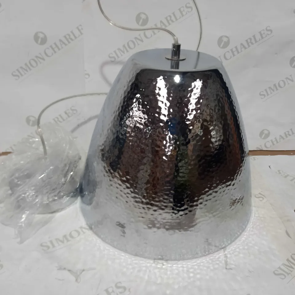 DESIGNER CEILING LIGHT IN SILVER EFFECT
