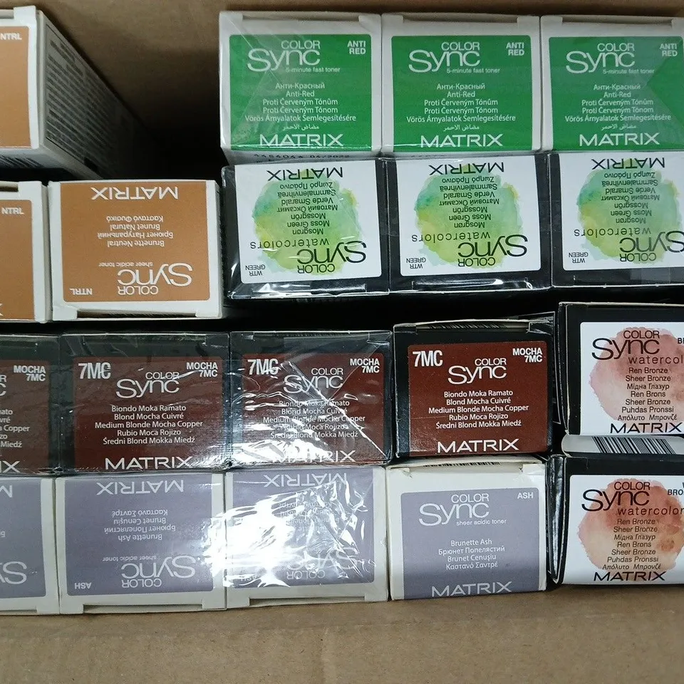 BOX OF APPROXIMATELY 20 ASSORTED MATRIX SO COLOUR SYNC PRODUCTS
