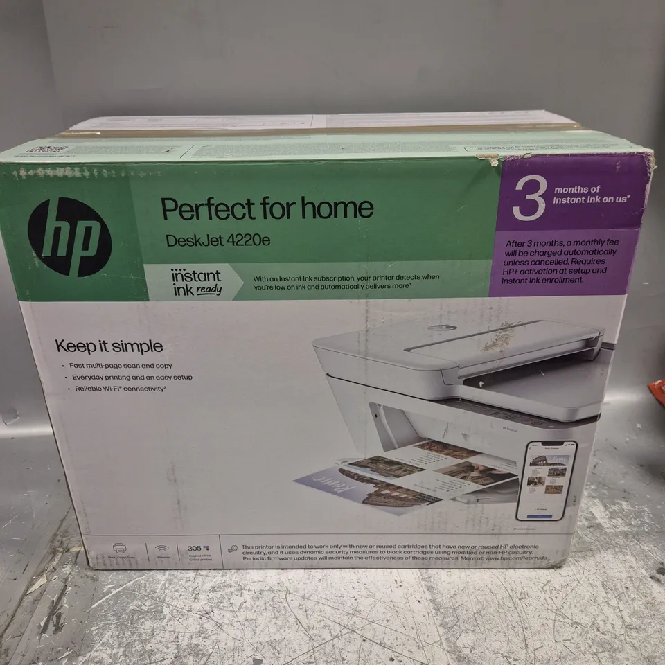 BOXED DESKJET 4220E PRINTER WHITE