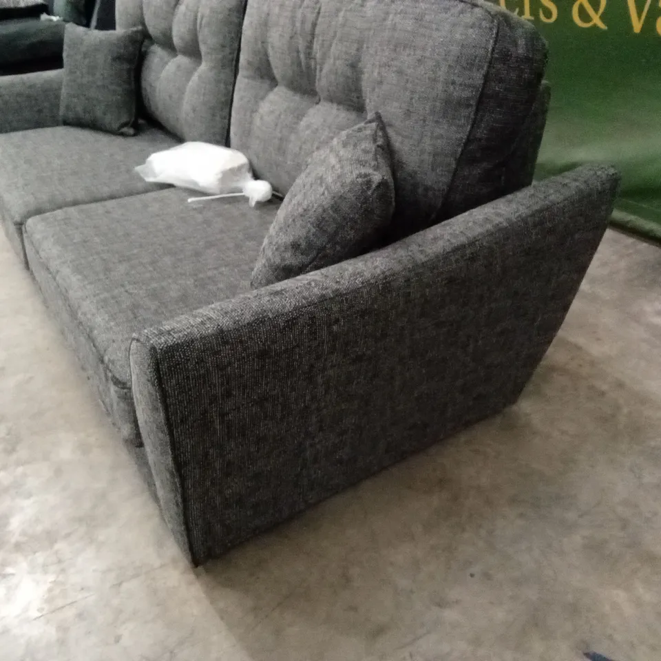 HALSTOW 3 SEATER FABRIC SOFA - CHARCOAL RRP £749