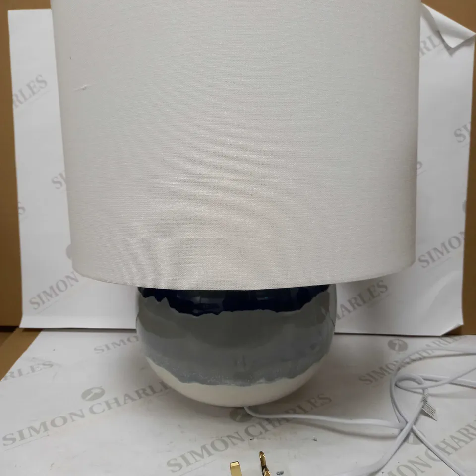 JOHN LEWIS MARTHA BLUE CERAMIC TABLE LAMP