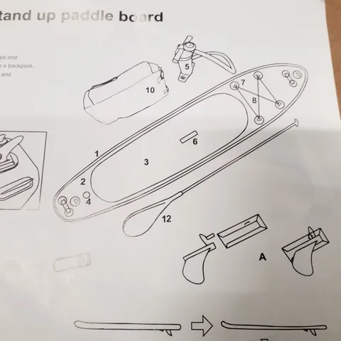BOXED INFLATABLE STAND UP BOARD - WHITE