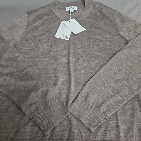 COS KNIT JUMPER – TAUPE - SIZE L