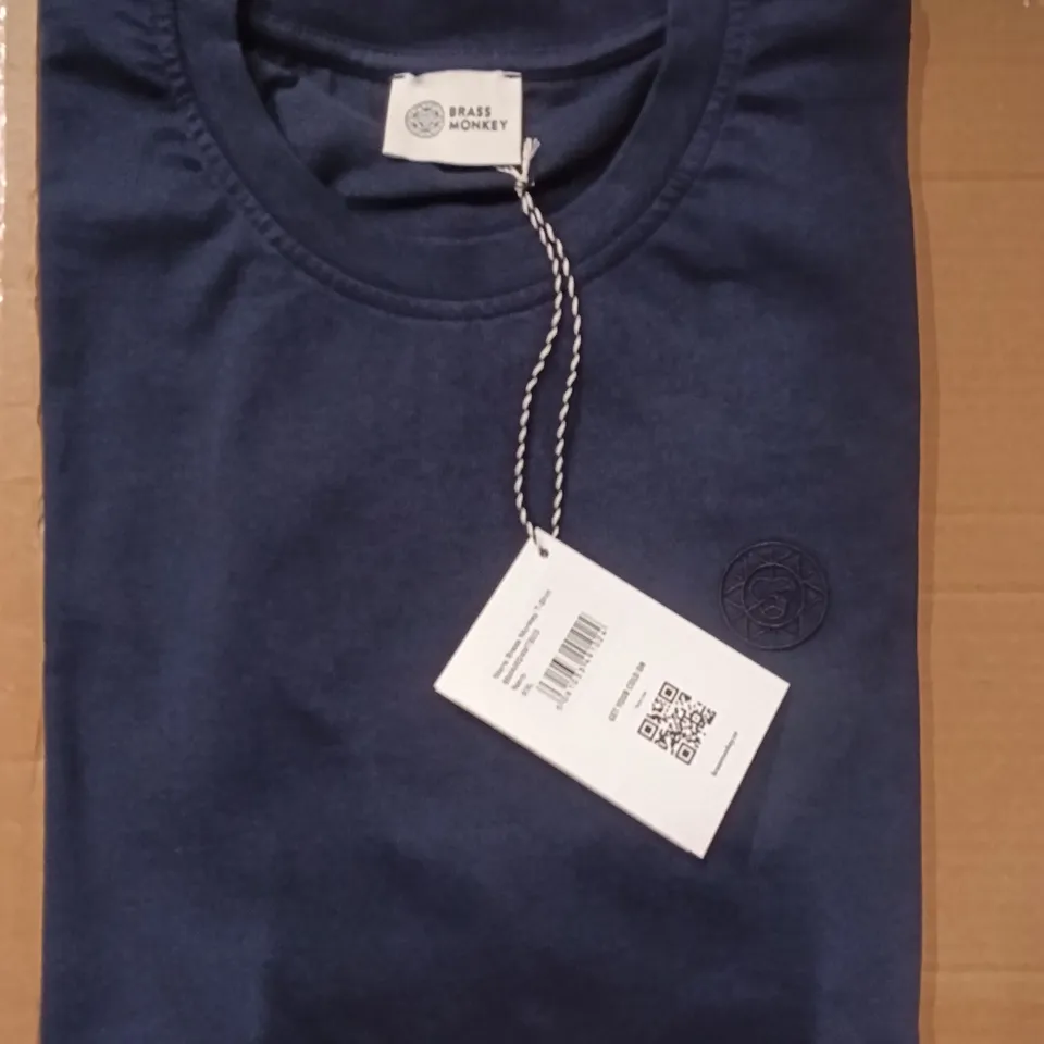 BRAND NEW BRASS MONKEY T-SHIRTS - NAVY SIZE XXL APPROXIMATELY 7