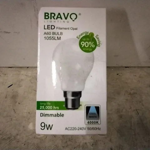 BOXED 9W B22 DIMMABLE LED 4000K GLS BULB (SET OF 2)