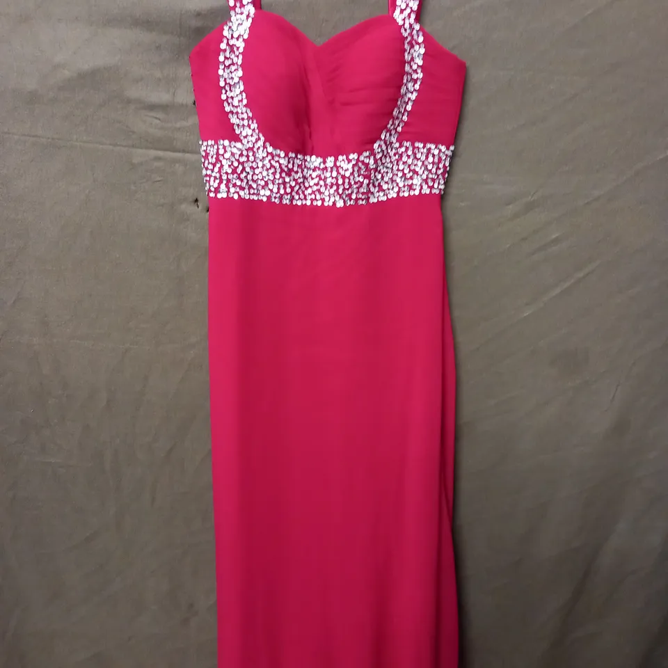 RED EMBELLISHED OCCASIONAL DRESS IN RED - 8