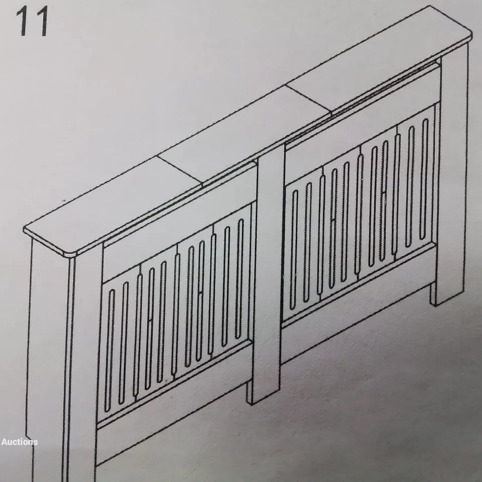 BOXED UNBRANDED WOODEN RADIATOR COVER IN WHITE 
