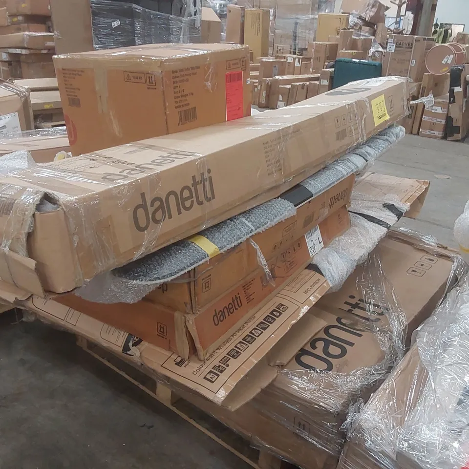 PALLET CONTAINING A LARGE QUANTITY OF ASSORTED DANETTI FURNITURE PARTS