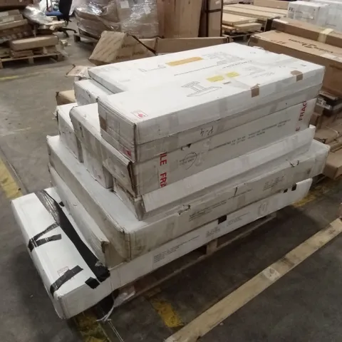 PALLET OF ASSORTED INCOMPLETE DESIGNER FURNITURE AND FURNITURE PARTS