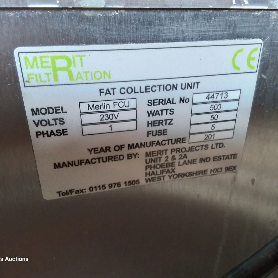 MERIT FILTRATION MERLIN FAT COLLECTION UNIT