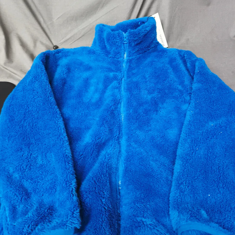 ROMAN SHERPA FLEECE JACKET - ROYAL BLUE - SIZE M