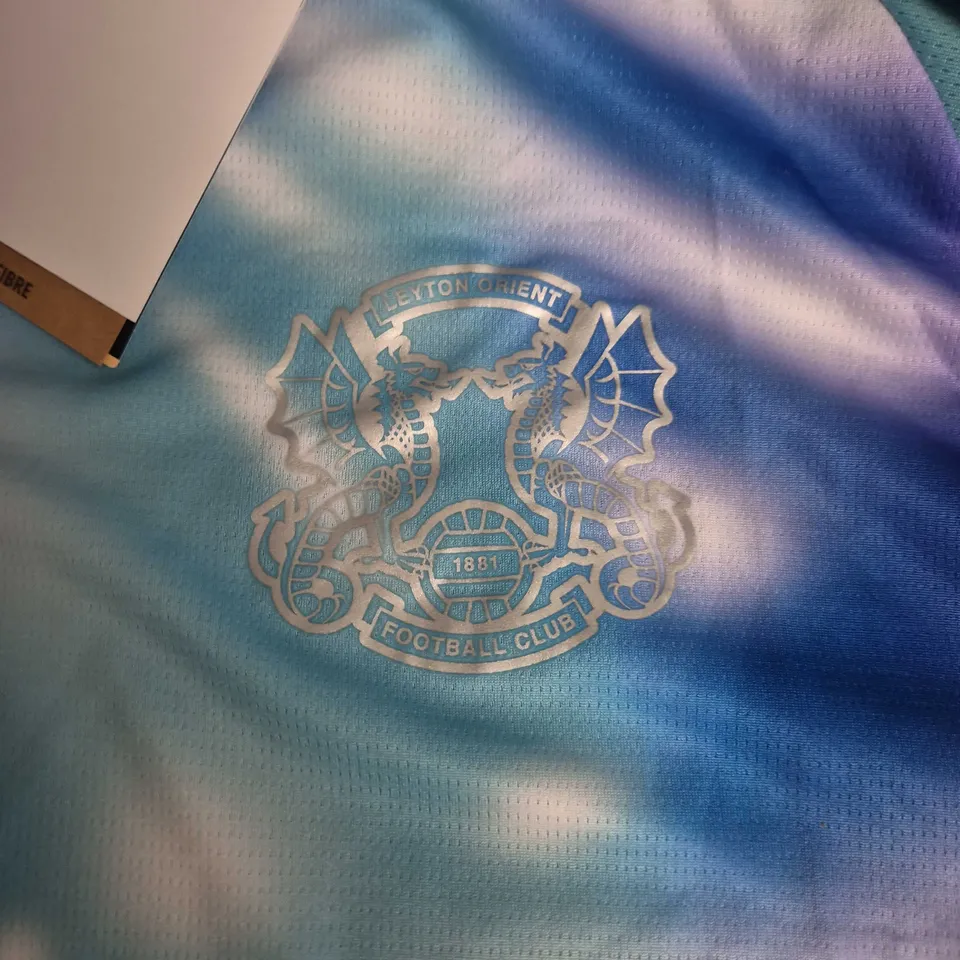 LEYTON ORIENT FC THIRD SHIRT - ADULTS, SIZE L, AQUA (PUMA)