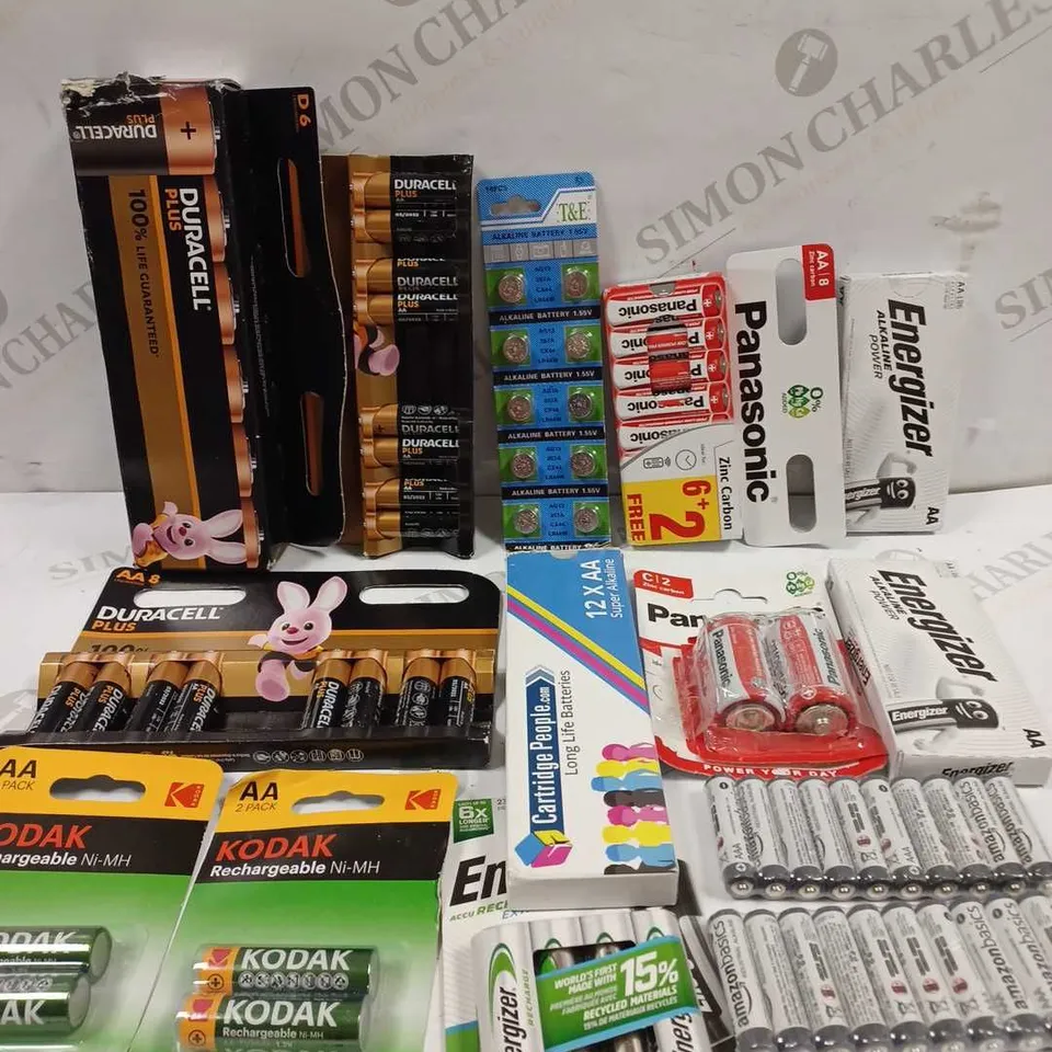 BOX TO CONTAIN APPROX 40 PACKS OF BATTERIES, SPECIFICATIONS AND BRANDS MAY VARY 