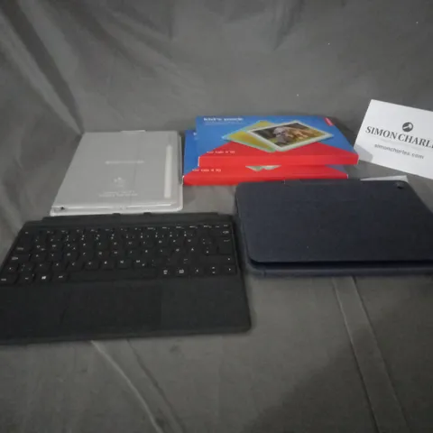 BOX OF 5 ASSORTED ITEMS TO INCLUDE: LENOVO KIDS PACK X 2, SAMSUNG BOOK COVER ETC