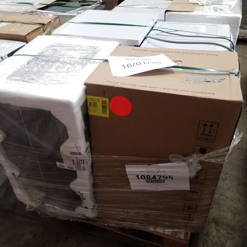 PALLET OF APPROXIMATELY 4 UNPROCESSED RAW RETURN WHITE GOODS TO INCLUDE;