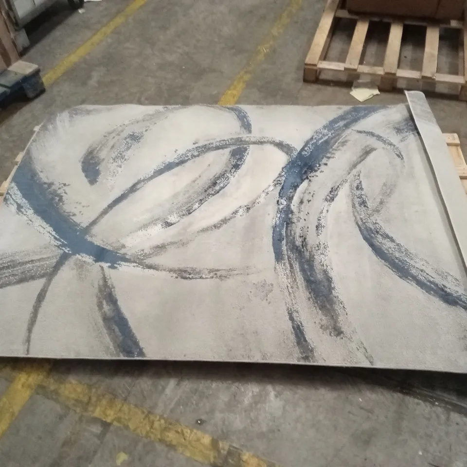 NOURISON RUGS, BRUSHSTROKES BSK02 - GREY/NAVY // SIZE: 160 x 220cm