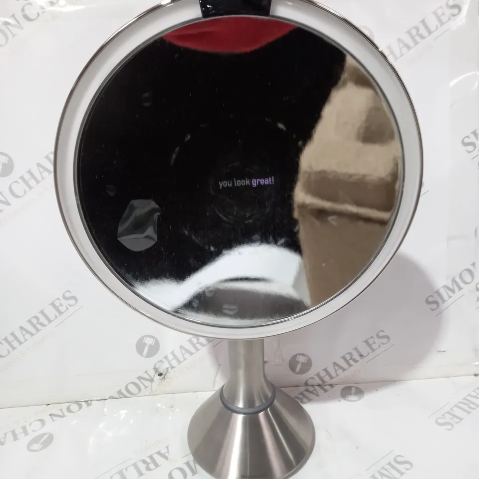BOXED SIMPLEHUMAN 20CM SENSOR MIRROR WITH TOUCH-CONTROL BRIGHTNESS 10X MAG 