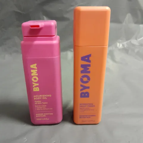 BYOMA HYDRATING MILKY TONER 150ML AND NOURISHING BODY OIL 200ML