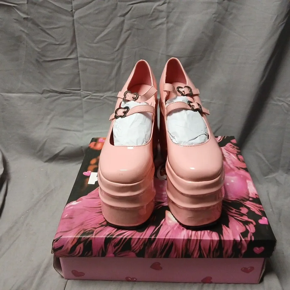 BOXED KOI GOOD FAIRY PRINCESS MEGA PLATFORM MARY JANES IN PINK - UK 8