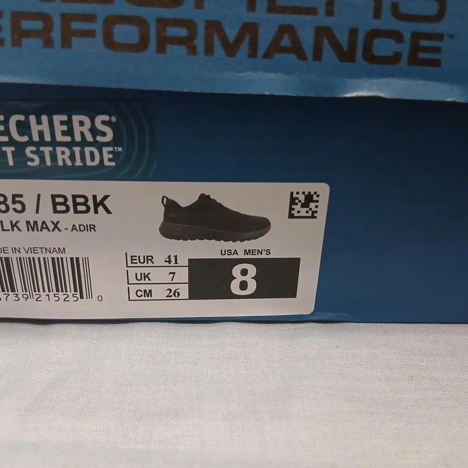 SKECHERS GO WALK MAX MEN'S SHOES – BLACK (BBK), UK 7 (EU 41) – PAIR