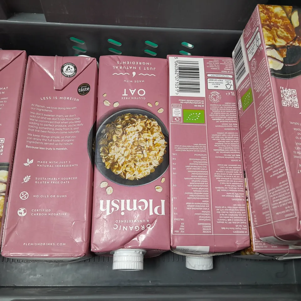 LOT OF 10 PLENISH 1L OAT DRINKS