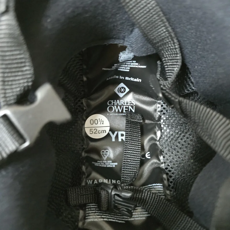 CHARLES OWEN YOUNG RIDERS JOCKEY SKULL HELMET – SIZE 52 CM, NAVY, MADE IN BRITAIN