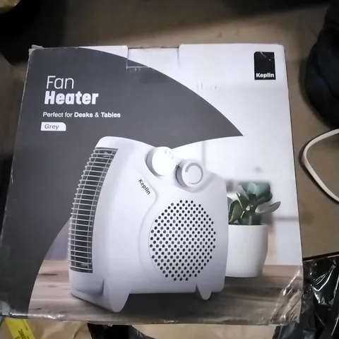 BOXED KEPLIN FAN HEATER FOR DESKS - GREY