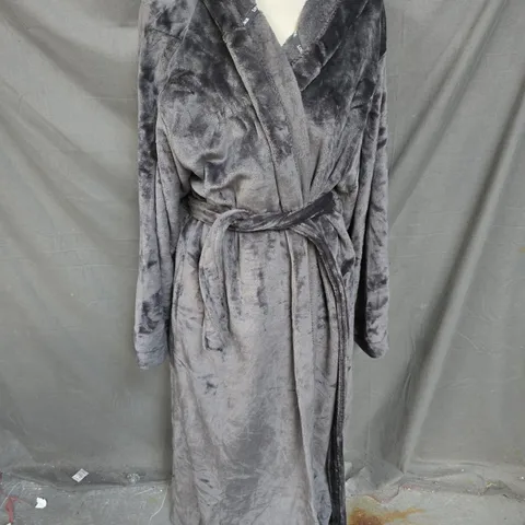 LOUNGE DRESSING GOWN IN CHARCOAL GREY SIZE M/L