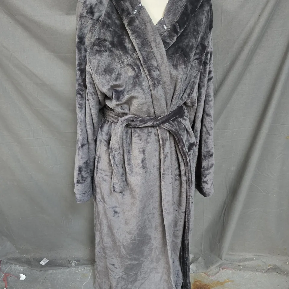 LOUNGE DRESSING GOWN IN CHARCOAL GREY SIZE M/L