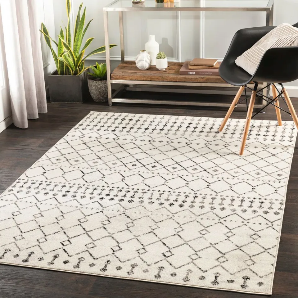 MALENA BLACK/OFF WHITE RUG 