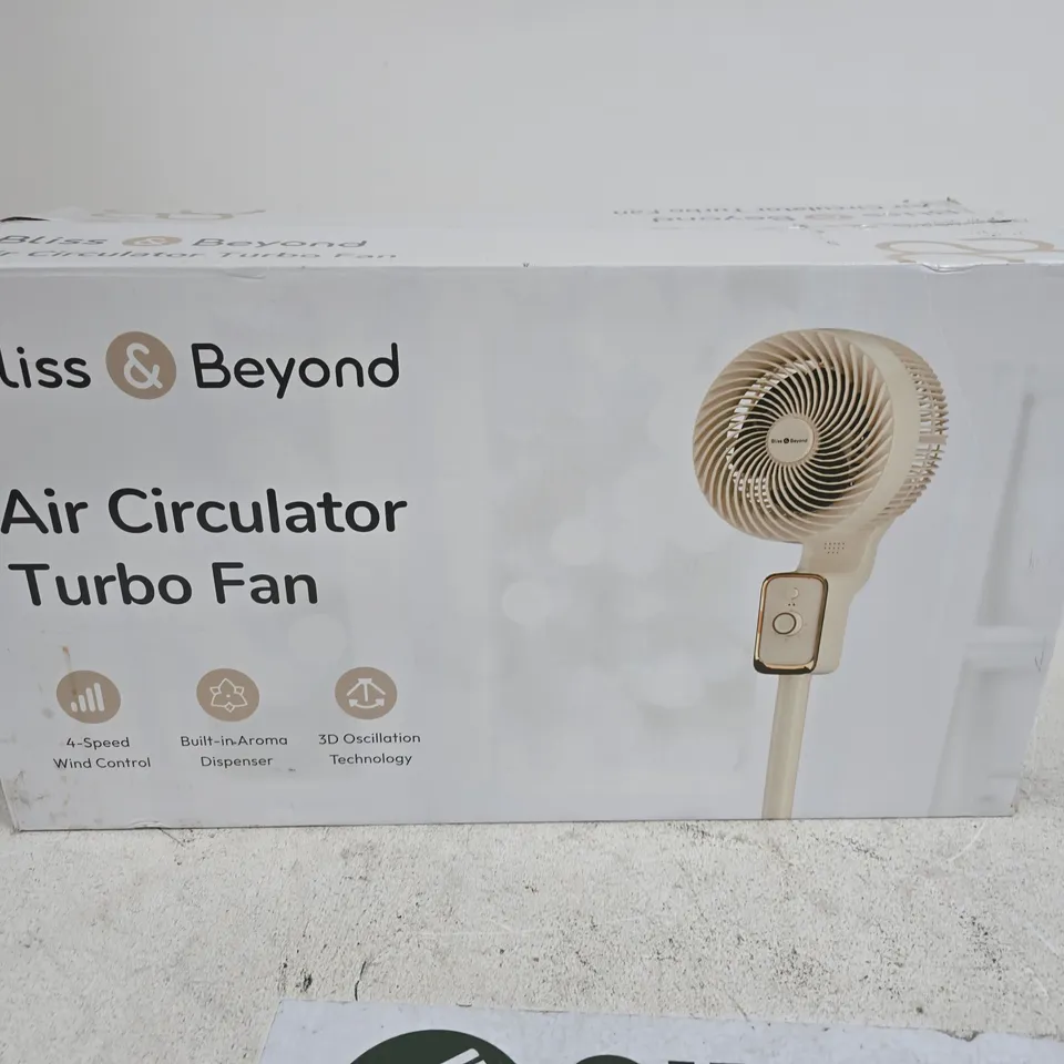BLISS & BEYOND AIR CIRCULATOR TURBO FAN – BOXED