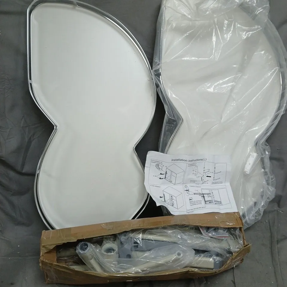 2 TIER PULL OUT CAROUSEL BLIND CORNER TRAY TWIN FOR KITCHEN CABINET