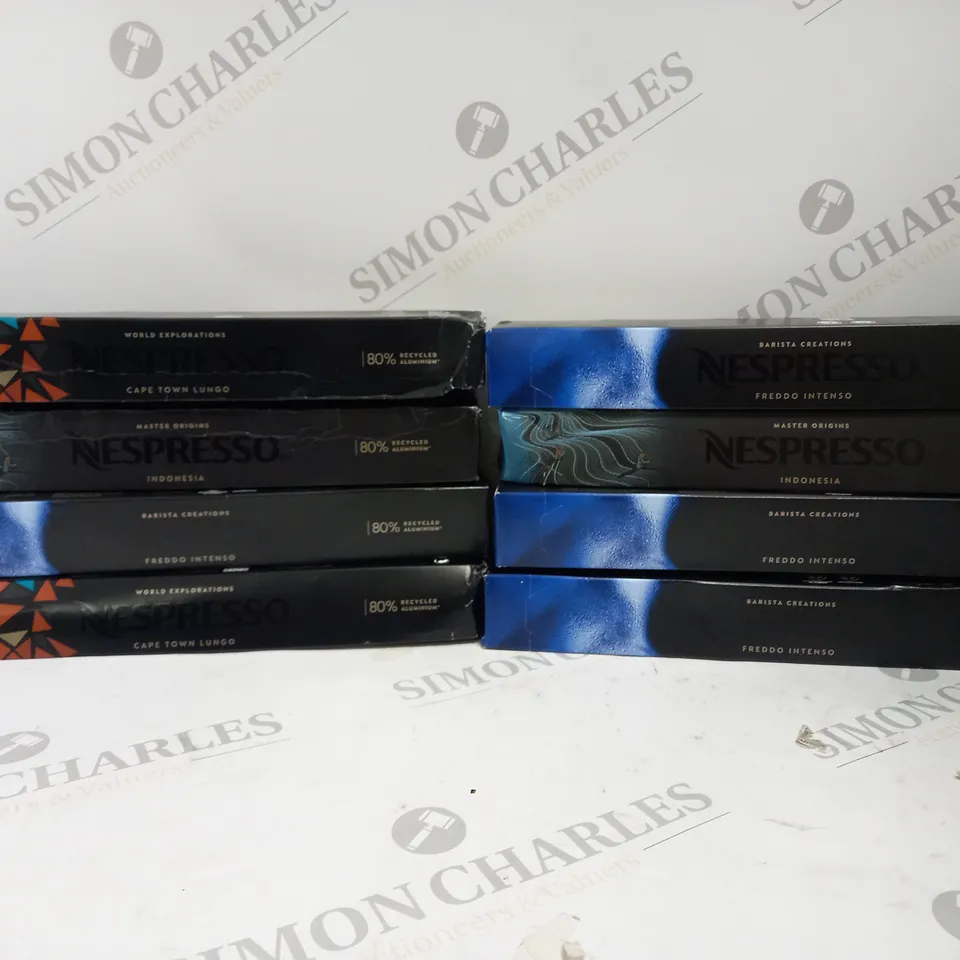 8 BOXED NESPRESSO BARISTA CREATIONS CAPSULES IN VARIOUS FLAVOURS 