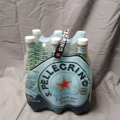 SAN PELLEGRINO SPARKLING NATURAL MINERAL WATER, 6 X 1L
