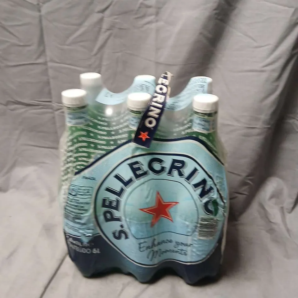 SAN PELLEGRINO SPARKLING NATURAL MINERAL WATER, 6 X 1L
