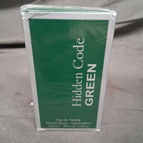 BOXED AND SEALED HIDDEN CODE GREEN EAU DE TOILETTE 100ML