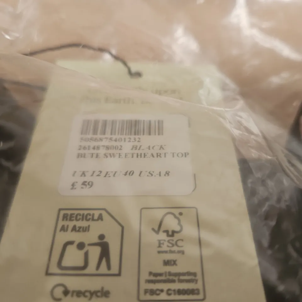 BAGGED NOBODYS CHILD BUTE SWEETHEART TOP - SIZE 12