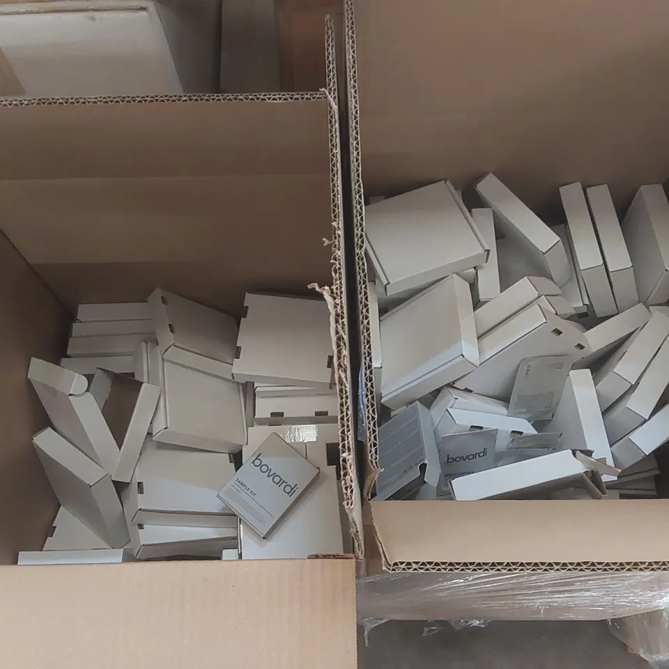 PALLET CONTAINING A LARGE QUANTITY OF ASSORTED ITEMS INCLUDING: ANTI-AGING SAMPLE KITS, PIGMENT FADER KITS, WATCH STRAPS ECT