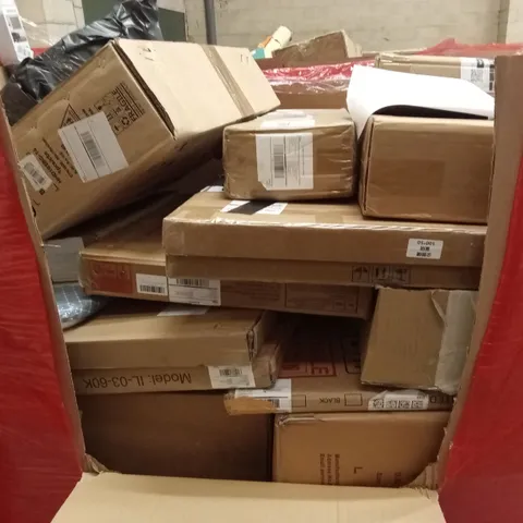 PALLET OF ASSORTED HOUSEHOLD GOODS AND PRODUCTS TO INCLUDE; BOXED FURNITURE ETC