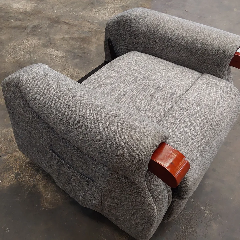 DESIGNER POWER RECLINING SEAT BASE ONLY GREY FABRIC