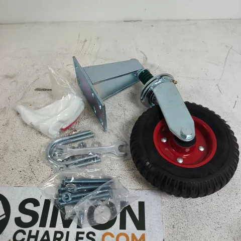 8IN DOOR WHEEL KIT WITH BRACKET AND FIXINGS