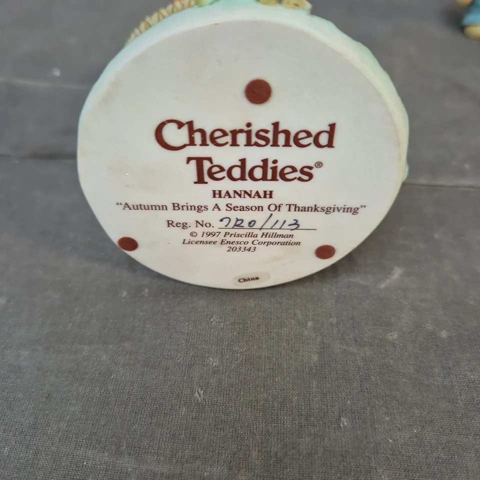 CHERISHED TEDDIES HANNAH AUTUMN THANKSGIVING FIGURINE GROUP