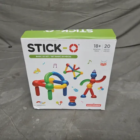 STICK-O BASIC 20-PIECE MAGNETIC CONSTRUCTION TOY SET