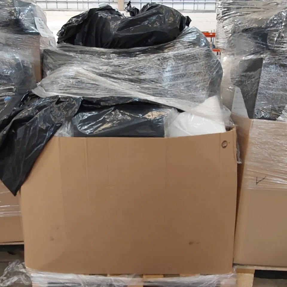 PALLET OF ASSORTED BEDROOM AND COMFORT BASED PRODUCTS TO INCLUDE; PILLOWS, SUPPORT SEAT CUSHIONS AND SIMILARLY RELATED GOODS