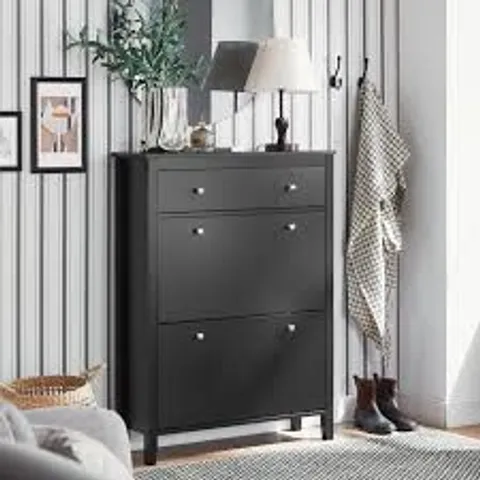 BOXED 12 PAIR FLIP DOWN SHOE STORAGE (833-170BK)