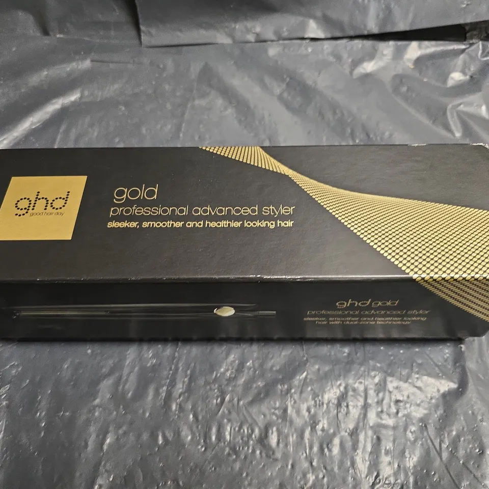 GHD GOLD PROFESSIONAL ADVANCED STYLER HAIR STRAIGHTENER – BOXED