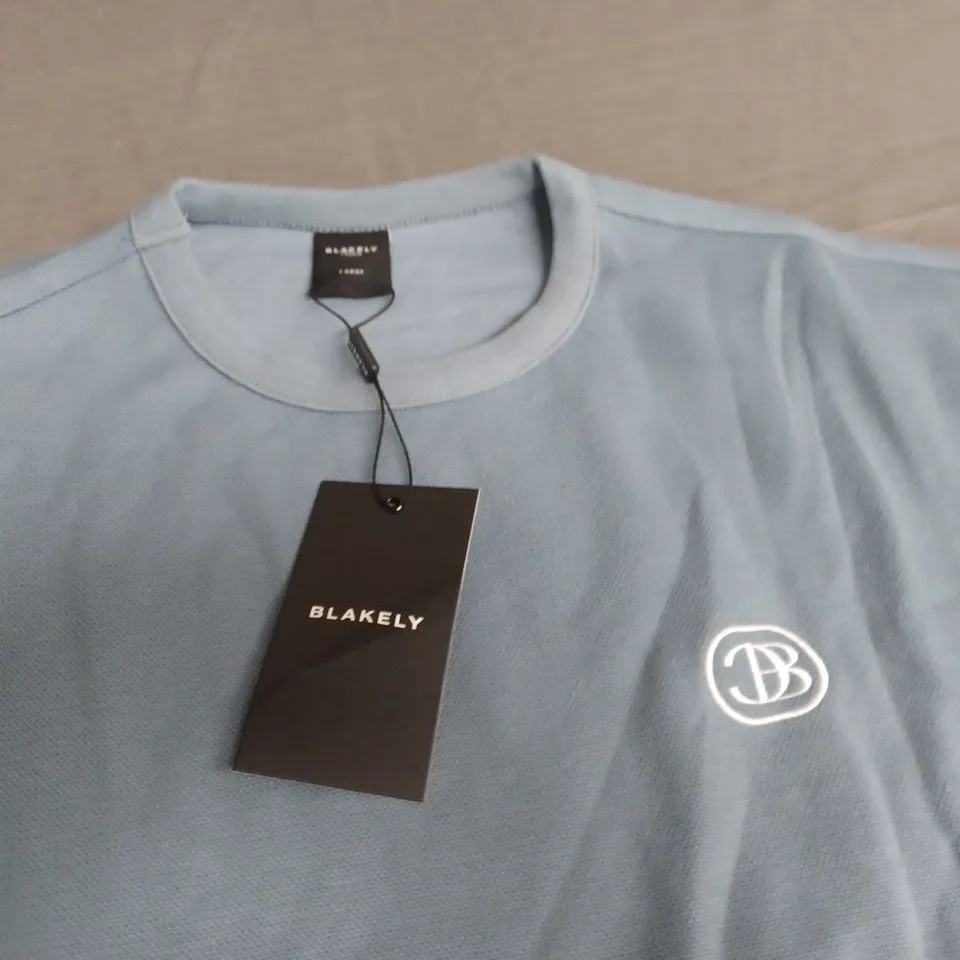BLAKELY BLUE CREW T-SHIRT - LARGE