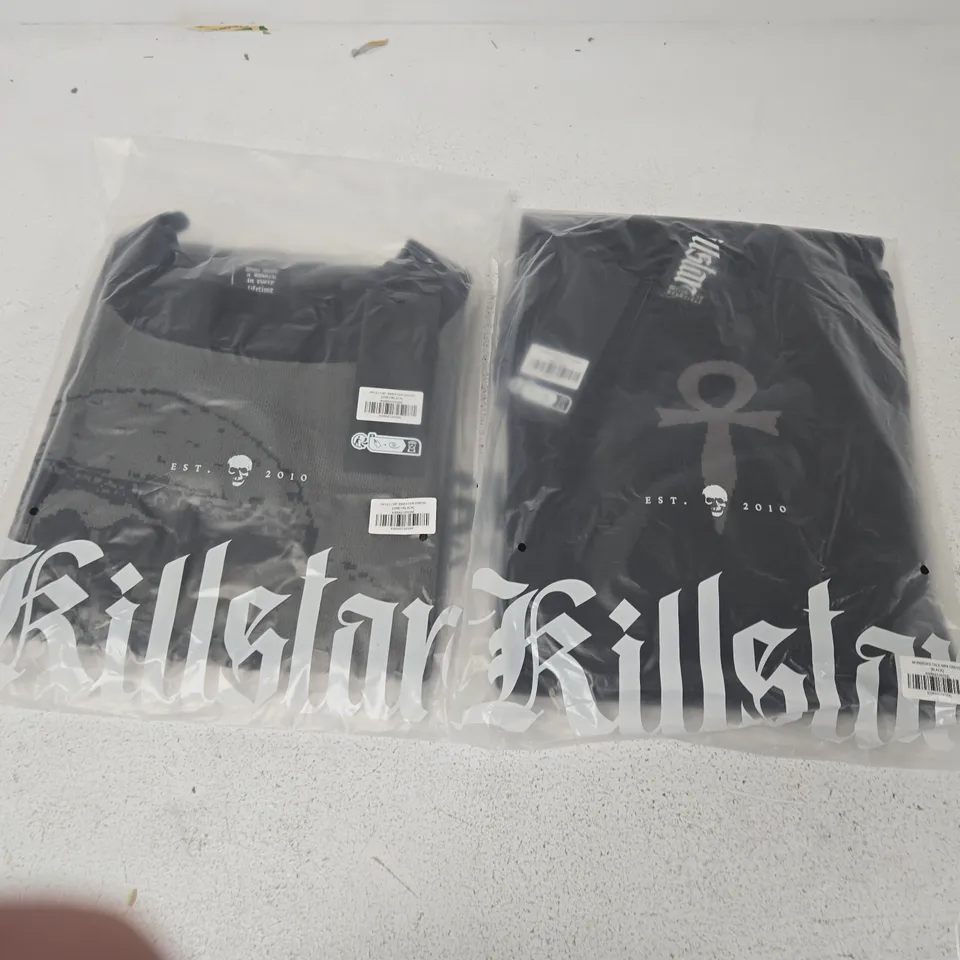 LOT OF APPROXIMATELY 16 BRAND NEW KILLSTAR ITEMS TO INCLUDE SKULLCAP SWEATER DRESSES AND MORBIDAS TALE MINI DRESSES - VARIOUS SIZES