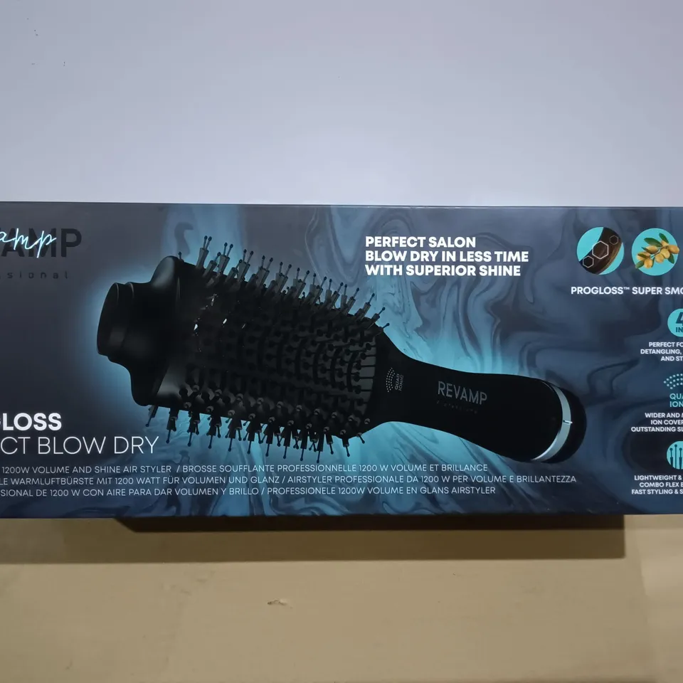 BOXED REVAMP PROGLOSS PERFECT BLOW DRY 1200W AIR STYLER