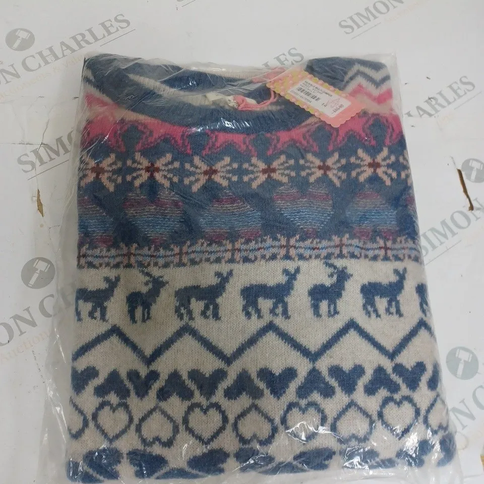 WHITE STUFF FAIRISLE MULTI JUMPER SIZE 14